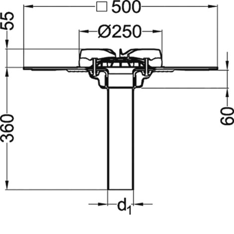 Wpust dachowy XL75 B