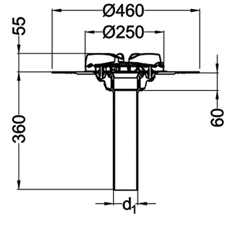 Wpust dachowy Akasison XL75 C