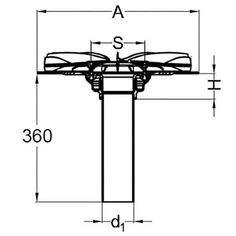 Wpust dachowy Akasison XL90 FPO/TPO/PP