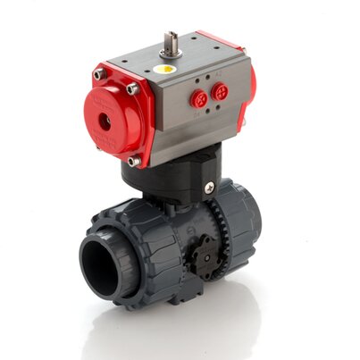 VKDOV/CP DA - ZAWÓR KULOWY 2-DROŻNY DUAL BLOCK® Z SIŁOWNIKIEM PNEUMATYCZNYM