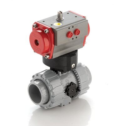VKDOC/CP NC - ZAWÓR KULOWY 2-DROŻNY DUAL BLOCK® Z SIŁOWNIKIEM PNEUMATYCZNYM