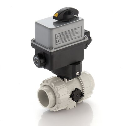 VKROAM/CE 24 V AC/DC 4-20 mA - ZAWÓR KULOWY REGULACYJNY DUAL BLOCK® Z SIŁOWNIKIEM ELEKTRYCZNYM
