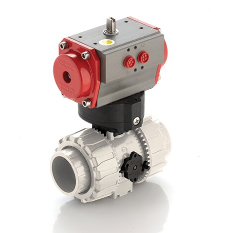 VKDDM/CP DA - ZAWÓR KULOWY 2-DROŻNY DUAL BLOCK® Z SIŁOWNIKIEM PNEUMATYCZNYM