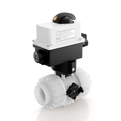 VKDOF/CE 24 V AC/DC - ZAWÓR KULOWY 2-DROŻNY DUAL BLOCK® Z SIŁOWNIKIEM ELEKTRYCZNYM