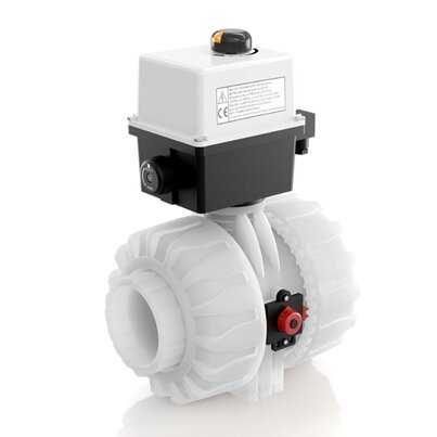 VKDOF/CE 24 V AC/DC - ZAWÓR KULOWY 2-DROŻNY DUAL BLOCK® Z SIŁOWNIKIEM ELEKTRYCZNYM