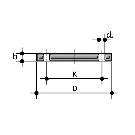 OABC, ODBC serie ISO-DIN flange Disegno tecnico della flangia OABC, ODBC serie ISO-DIN
