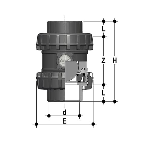 SXELV - ZAWÓR ZWROTNY KULOWY TRUE UNION EASYFIT