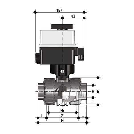 VKDGV/CE 24 V AC/DC - ZAWÓR KULOWY 2-DROŻNY DUAL BLOCK® Z SIŁOWNIKIEM ELEKTRYCZNYM