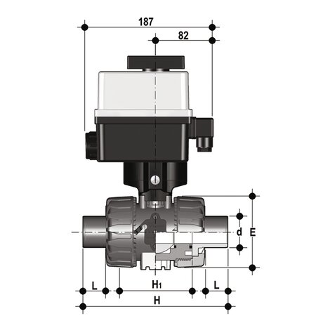 VKDBM/CE 24 V AC/DC - ZAWÓR KULOWY 2-DROŻNY DUAL BLOCK® Z SIŁOWNIKIEM ELEKTRYCZNYM