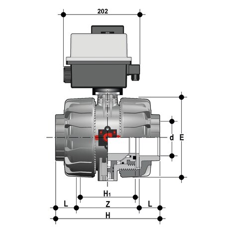 VKDAC/CE 90-240 V AC - ZAWÓR KULOWY 2-DROŻNY DUAL BLOCK® Z SIŁOWNIKIEM ELEKTRYCZNYM