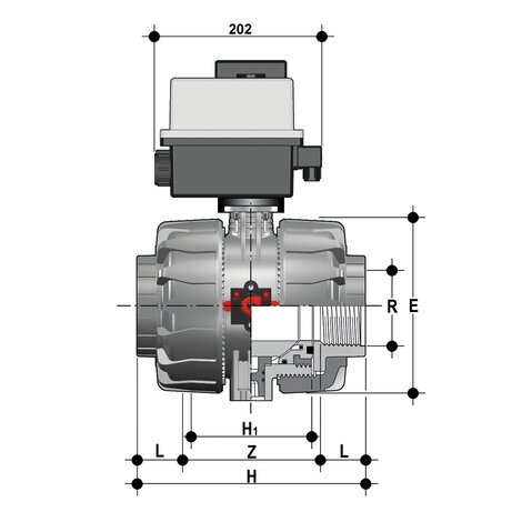 VKDGV/CE 90-240 V AC - ZAWÓR KULOWY 2-DROŻNY DUAL BLOCK® Z SIŁOWNIKIEM ELEKTRYCZNYM