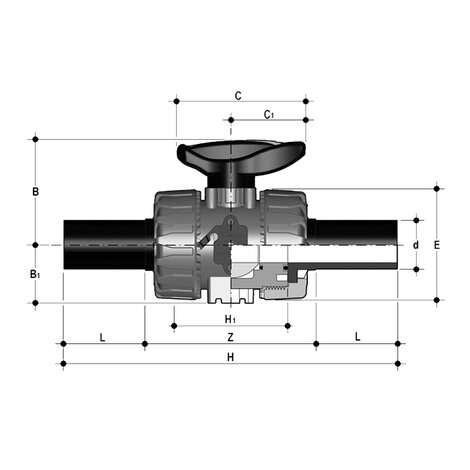 VKDBEM - ZAWÓR KULOWY 2-DROŻNY DUAL BLOCK®