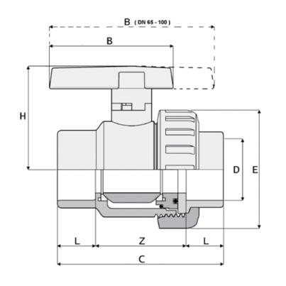 LKDAV - ZAWÓR KULOWY 3-DROŻNY DUAL BLOCK®