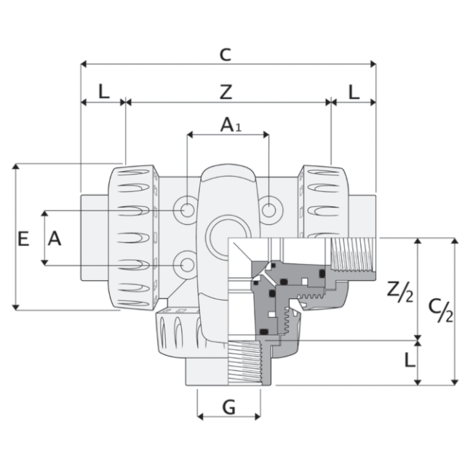 LKDAV - ZAWÓR KULOWY 3-DROŻNY DUAL BLOCK® LKDAV - ZAWÓR KULOWY 3-DROŻNY DUAL BLOCK®