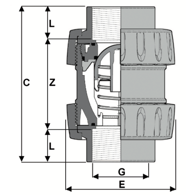 LKDAV - ZAWÓR KULOWY 3-DROŻNY DUAL BLOCK®