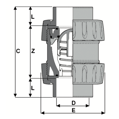LKDAV - ZAWÓR KULOWY 3-DROŻNY DUAL BLOCK®