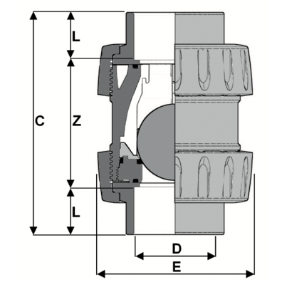 LKDAV - ZAWÓR KULOWY 3-DROŻNY DUAL BLOCK®