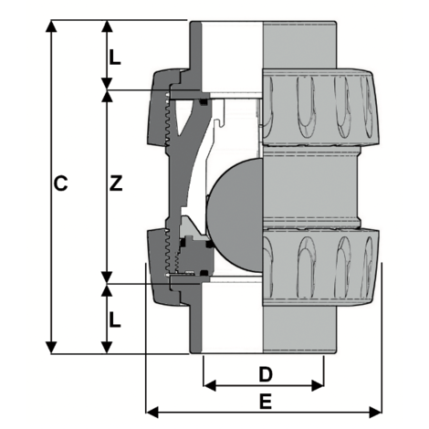 LKDAV - ZAWÓR KULOWY 3-DROŻNY DUAL BLOCK®