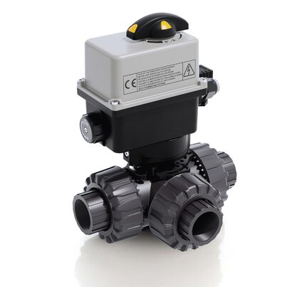 LKDNV/CE 90-240 V AC - ZAWÓR KULOWY 3-DROŻNY DUAL BLOCK® Z SIŁOWNIKIEM ELEKTRYCZNYM