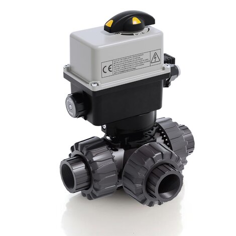 LKDNV/CE 90-240 V AC - ZAWÓR KULOWY 3-DROŻNY DUAL BLOCK® Z SIŁOWNIKIEM ELEKTRYCZNYM