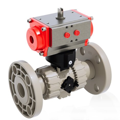 VKDOAM/CP DA - ZAWÓR KULOWY 2-DROŻNY DUAL BLOCK® Z SIŁOWNIKIEM PNEUMATYCZNYM