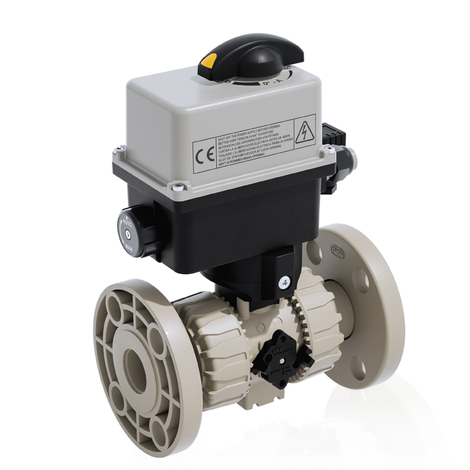 VKDOM/CE 24 V AC/DC - ZAWÓR KULOWY 2-DROŻNY DUAL BLOCK® Z SIŁOWNIKIEM ELEKTRYCZNYM