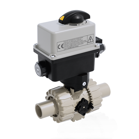 VKDBM/CE 24 V AC/DC - ZAWÓR KULOWY 2-DROŻNY DUAL BLOCK® Z SIŁOWNIKIEM ELEKTRYCZNYM