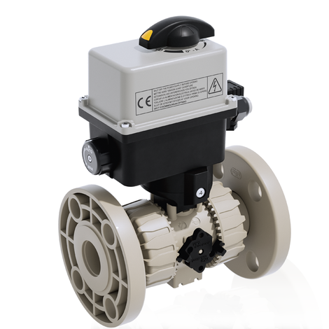 VKROM/CE 90-240 V AC 4-20 mA - ZAWÓR KULOWY REGULACYJNY DUAL BLOCK® Z SIŁOWNIKIEM ELEKTRYCZNYM