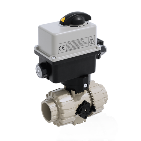 VKRIM/CE 24 V AC/DC 4-20 mA - ZAWÓR KULOWY REGULACYJNY DUAL BLOCK® Z SIŁOWNIKIEM ELEKTRYCZNYM