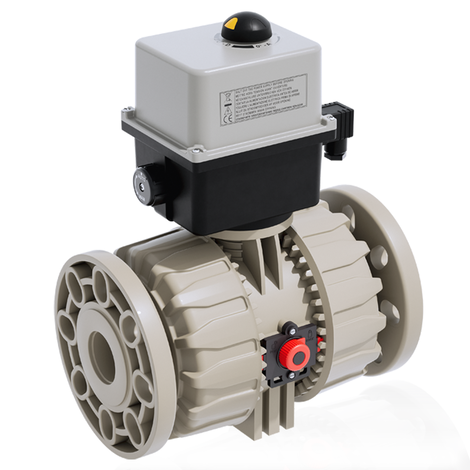 VKDOM/CE 90-240 V AC - ZAWÓR KULOWY 2-DROŻNY DUAL BLOCK® Z SIŁOWNIKIEM ELEKTRYCZNYM
