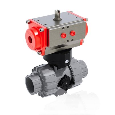 VKDNC/CP NC - ZAWÓR KULOWY 2-DROŻNY DUAL BLOCK® Z SIŁOWNIKIEM PNEUMATYCZNYM