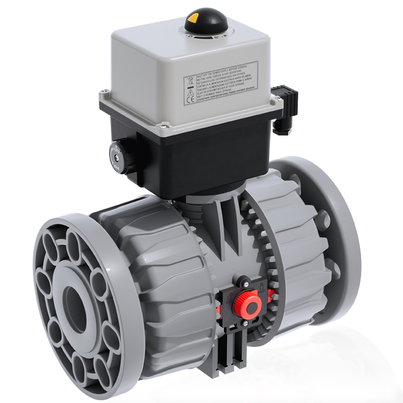 VKDOC/CE 24 V AC/DC - ZAWÓR KULOWY 2-DROŻNY DUAL BLOCK® Z SIŁOWNIKIEM ELEKTRYCZNYM