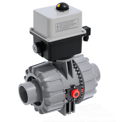 VKDDC/CE 90-240 V AC - ZAWÓR KULOWY 2-DROŻNY DUAL BLOCK® Z SIŁOWNIKIEM ELEKTRYCZNYM