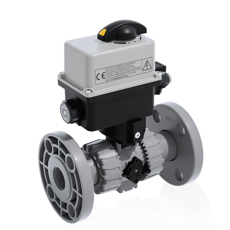 VKDOAC/CE 24 V AC/DC - ZAWÓR KULOWY 2-DROŻNY DUAL BLOCK® Z SIŁOWNIKIEM ELEKTRYCZNYM