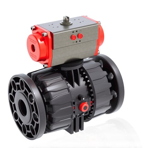 VKDOV/CP NC - ZAWÓR KULOWY 2-DROŻNY DUAL BLOCK® Z SIŁOWNIKIEM PNEUMATYCZNYM