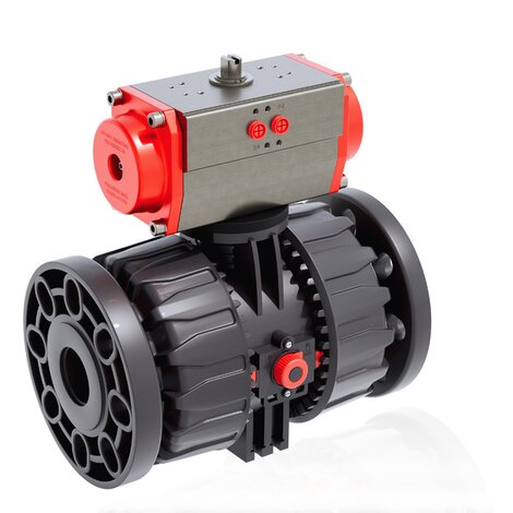 VKDOV/CP NC - ZAWÓR KULOWY 2-DROŻNY DUAL BLOCK® Z SIŁOWNIKIEM PNEUMATYCZNYM