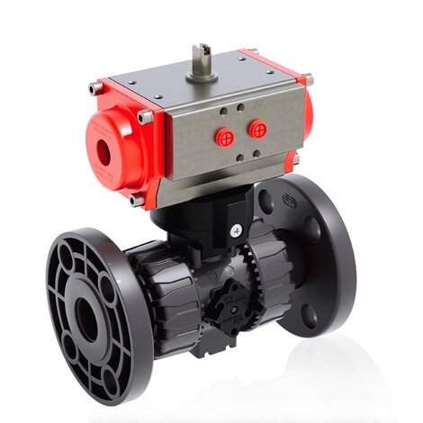 VKDOV/CP NC - ZAWÓR KULOWY 2-DROŻNY DUAL BLOCK® Z SIŁOWNIKIEM PNEUMATYCZNYM