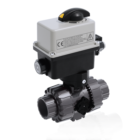 VKRGV/CE 90-240 V AC 4-20 mA - ZAWÓR KULOWY REGULACYJNY DUAL BLOCK® Z SIŁOWNIKIEM ELEKTRYCZNYM