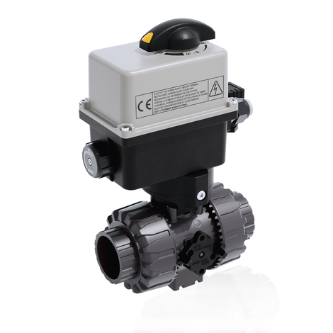VKRLV/CE 24 V AC/DC 4-20 mA - ZAWÓR KULOWY REGULACYJNY DUAL BLOCK® Z SIŁOWNIKIEM ELEKTRYCZNYM