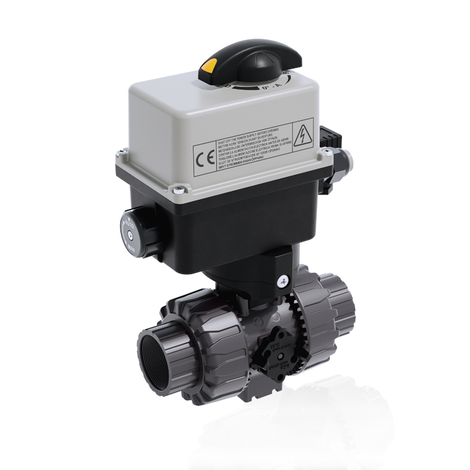 VKDNV/CE 24 V AC/DC - ZAWÓR KULOWY 2-DROŻNY DUAL BLOCK® Z SIŁOWNIKIEM ELEKTRYCZNYM