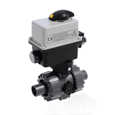 VKDDV/CE 24 V AC/DC - ZAWÓR KULOWY 2-DROŻNY DUAL BLOCK® Z SIŁOWNIKIEM ELEKTRYCZNYM