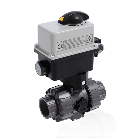 VKDFV/CE 90-240 V AC - ZAWÓR KULOWY 2-DROŻNY DUAL BLOCK® Z SIŁOWNIKIEM ELEKTRYCZNYM