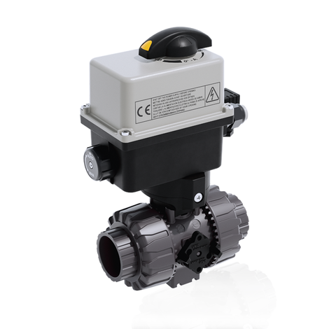 VKDIV/CE 90-240 V AC - ZAWÓR KULOWY 2-DROŻNY DUAL BLOCK® Z SIŁOWNIKIEM ELEKTRYCZNYM