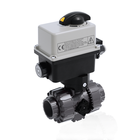 VKDGV/CE 24 V AC/DC - ZAWÓR KULOWY 2-DROŻNY DUAL BLOCK® Z SIŁOWNIKIEM ELEKTRYCZNYM