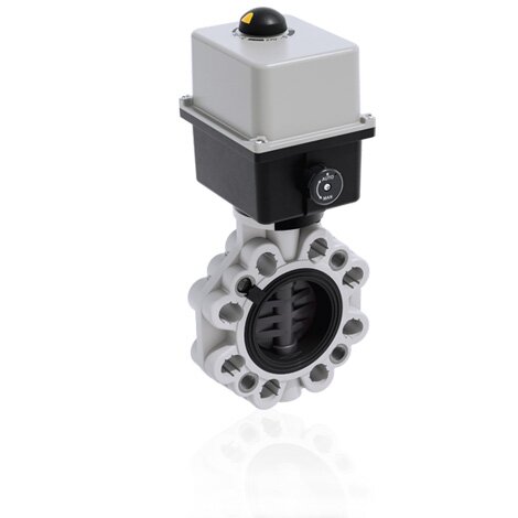 FKOV/CE 24V AC/DC LUG ISO-DIN DN 65-100 - PRZEPUSTNICA Z SIŁOWNIKIEM ELEKTRYCZNYM