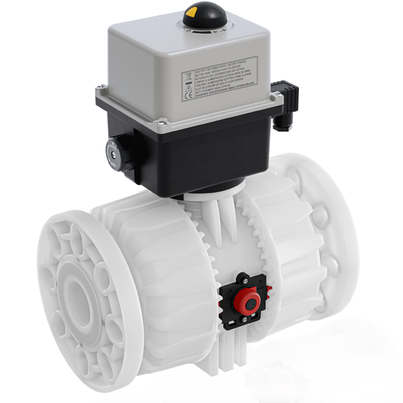 VKDOF/CE 24 V AC/DC - ZAWÓR KULOWY 2-DROŻNY DUAL BLOCK® Z SIŁOWNIKIEM ELEKTRYCZNYM
