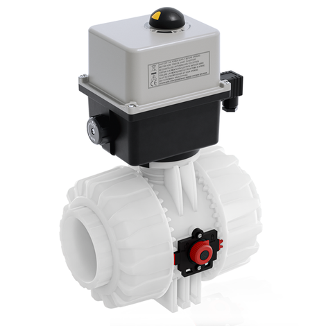 VKDIF/CE 24 V AC/DC - ZAWÓR KULOWY 2-DROŻNY DUAL BLOCK® Z SIŁOWNIKIEM ELEKTRYCZNYM