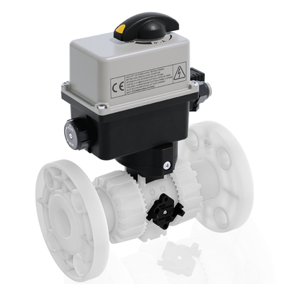 VKDOAF/CE 24 V AC/DC - ZAWÓR KULOWY 2-DROŻNY DUAL BLOCK® Z SIŁOWNIKIEM ELEKTRYCZNYM
