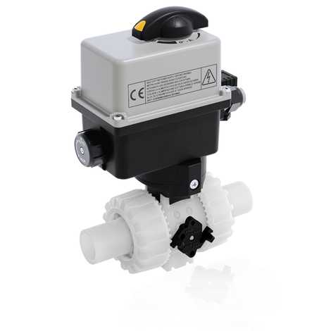 VKDBF/CE 24 V AC/DC - ZAWÓR KULOWY 2-DROŻNY DUAL BLOCK® Z SIŁOWNIKIEM ELEKTRYCZNYM