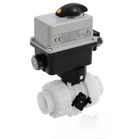 VKDIF/CE 90-240 V AC - ZAWÓR KULOWY 2-DROŻNY DUAL BLOCK® Z SIŁOWNIKIEM ELEKTRYCZNYM